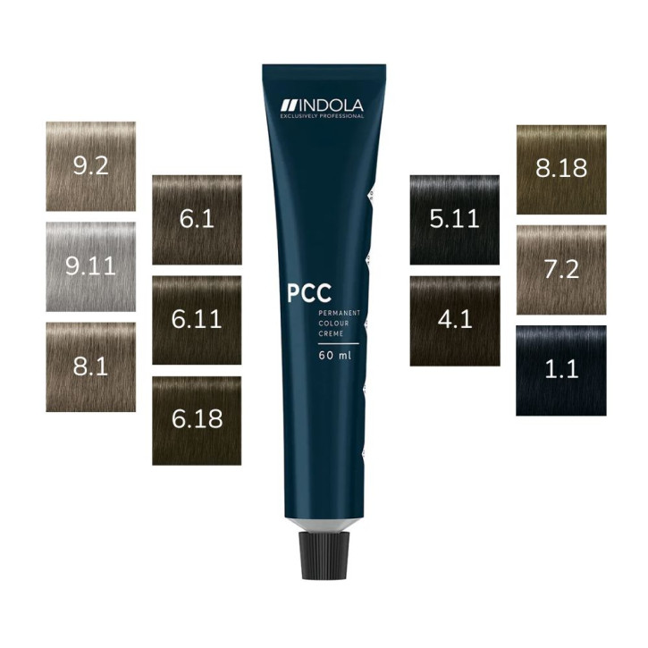 Indola PCC Permanent Color Cream 4.1 Mittelbraun Asch 60ml